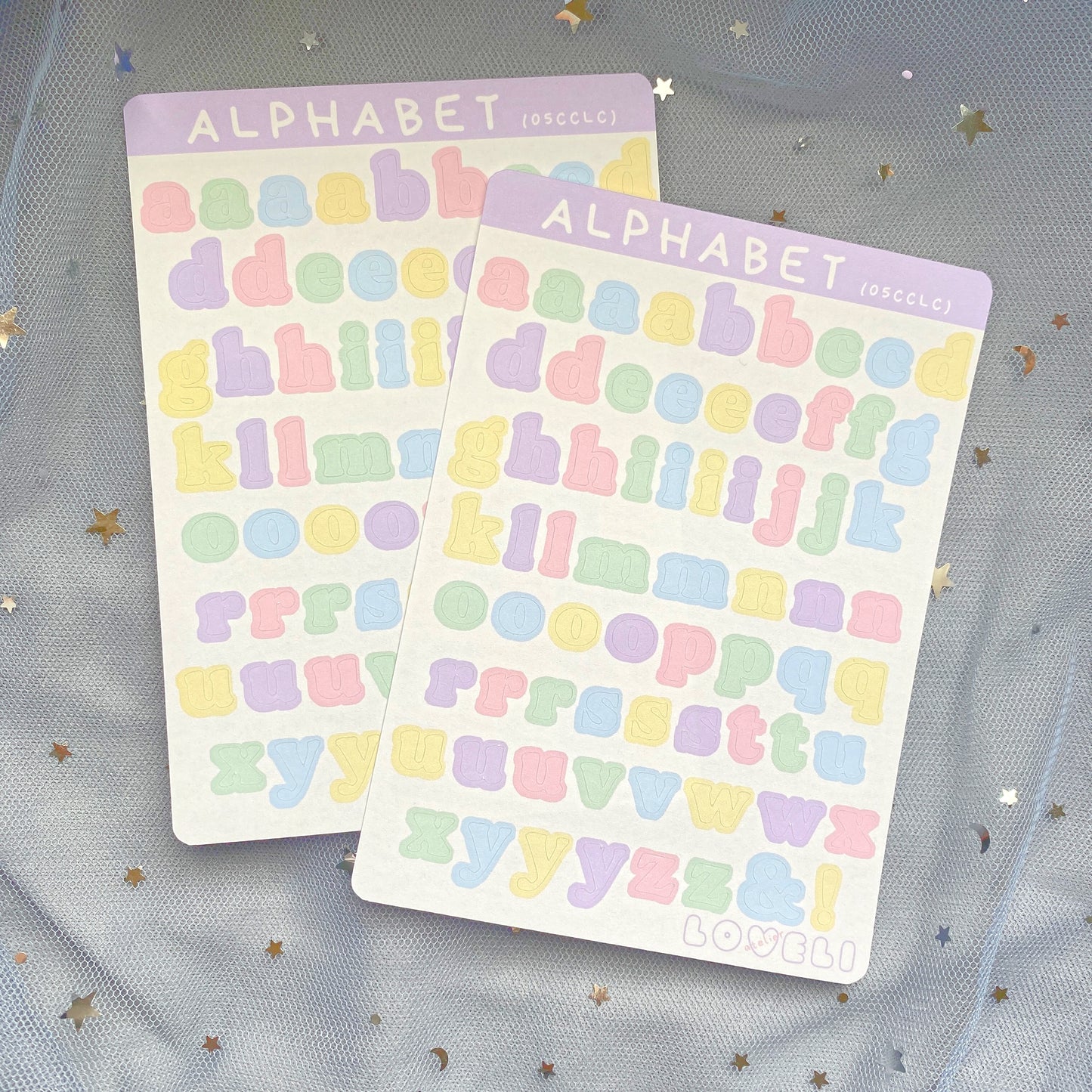 Lowercase Serif Letter Stickers