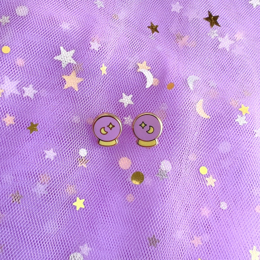 Crystal Ball Stud Earrings
