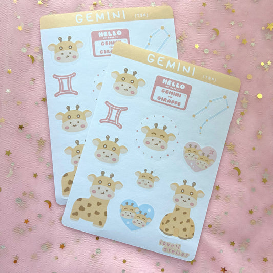 Gemini Giraffe Stickers