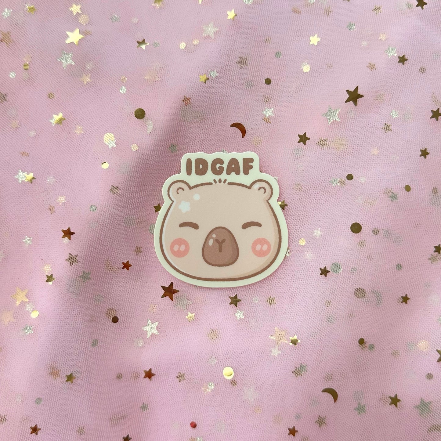 IDGAF Capybara Sticker