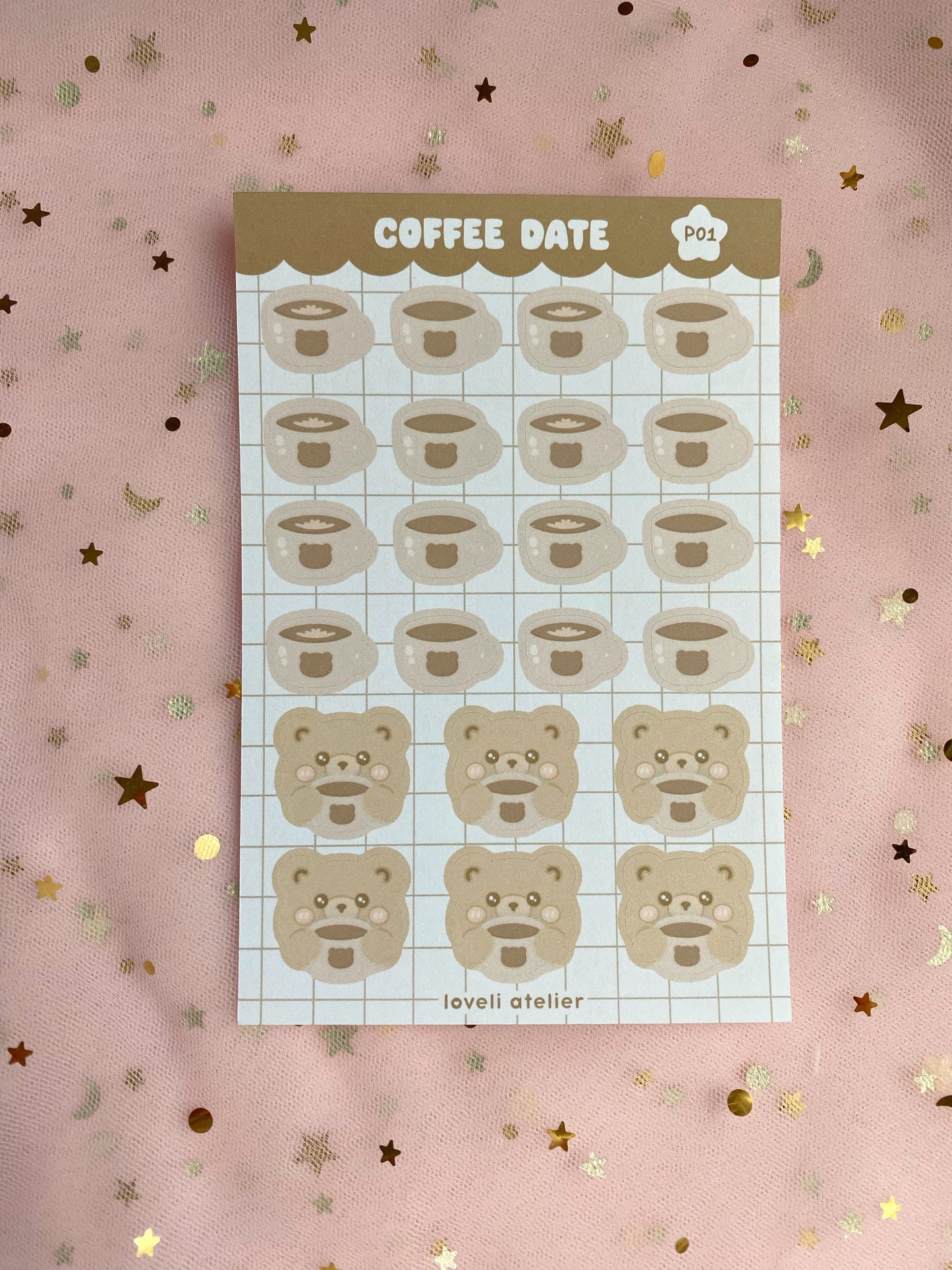 Coffee Date Planner Stickers