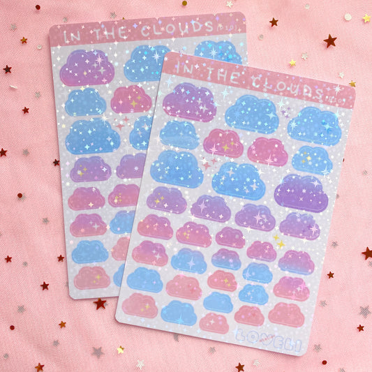 In The Clouds Holographic Stickers