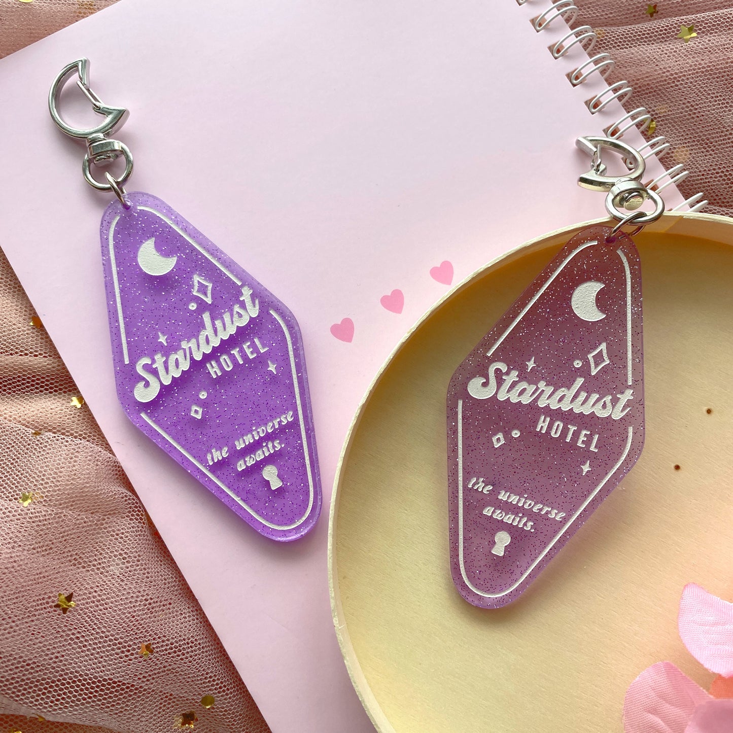 Stardust Hotel Keychain