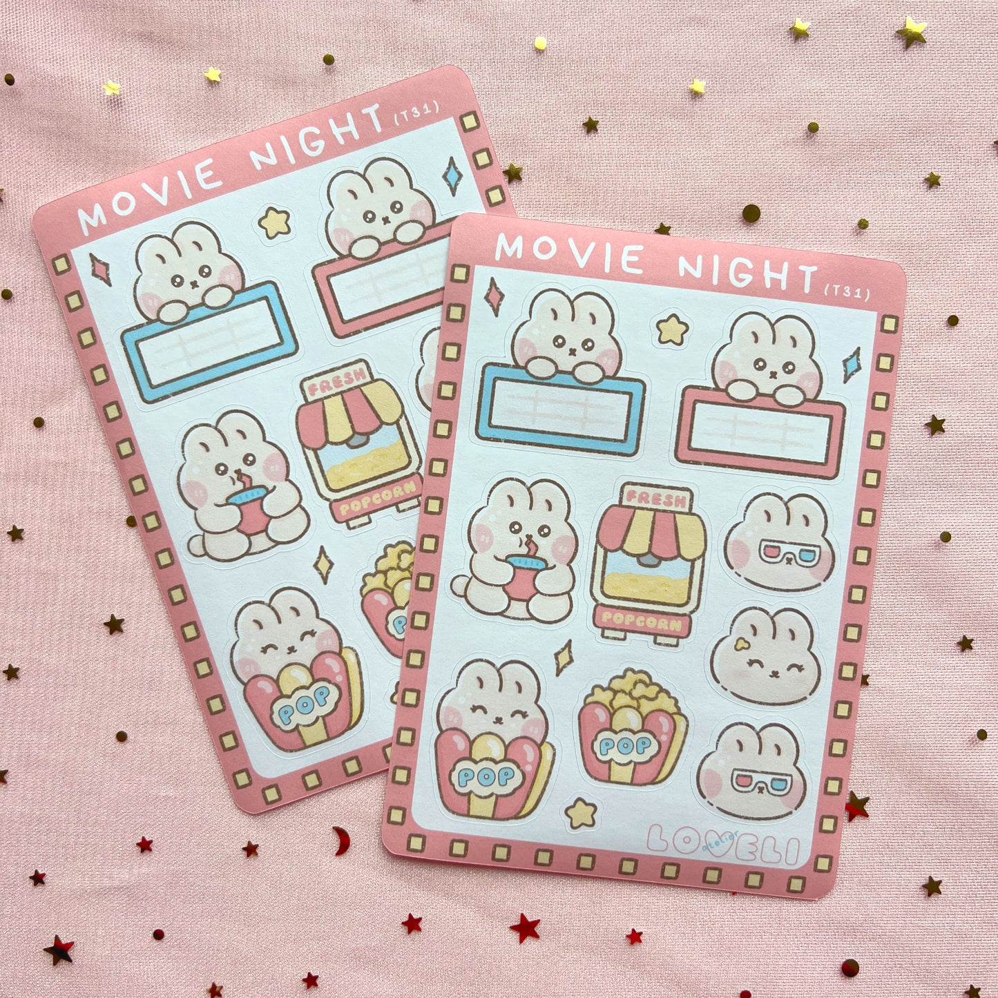 Movie Night Stickers
