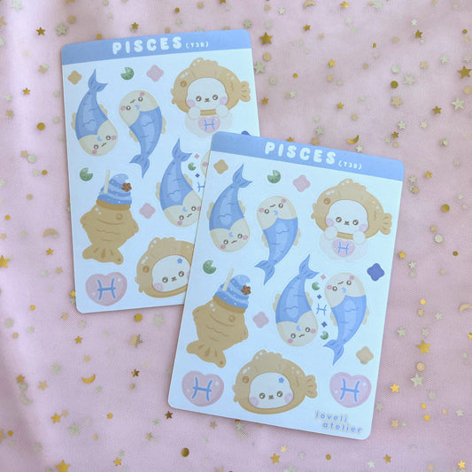 Pisces Taiyaki Stickers