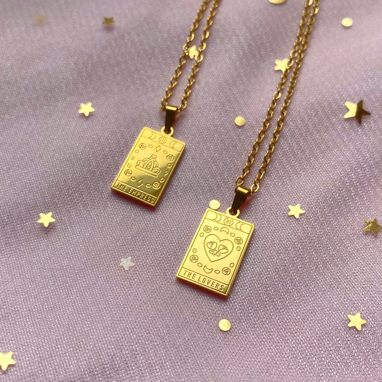 The Empress & The Lovers Tarot Necklace