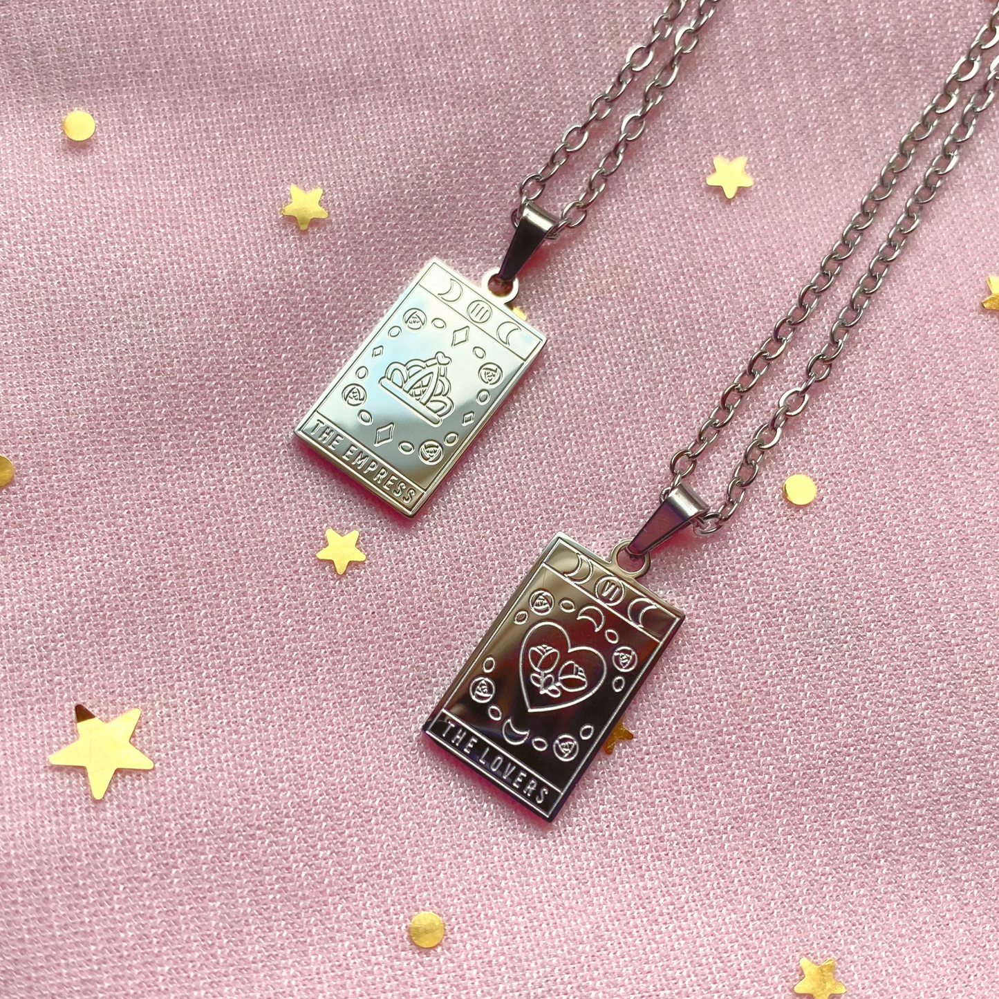The Empress & The Lovers Tarot Necklace