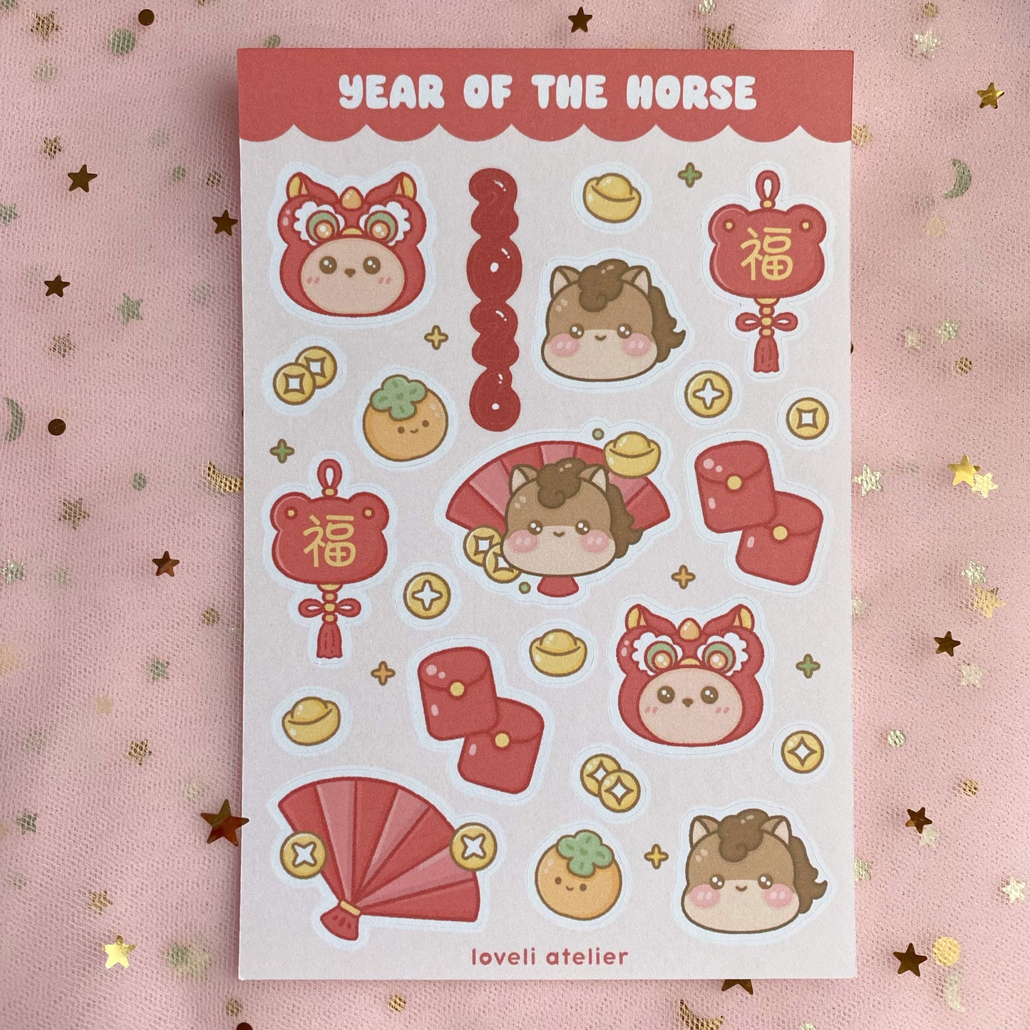 Year of the Horse Lunar New Year Stickers
