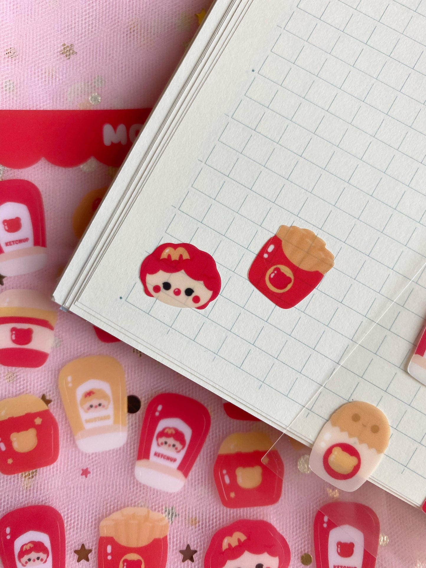 McBello Fast Food Borderless Stickers