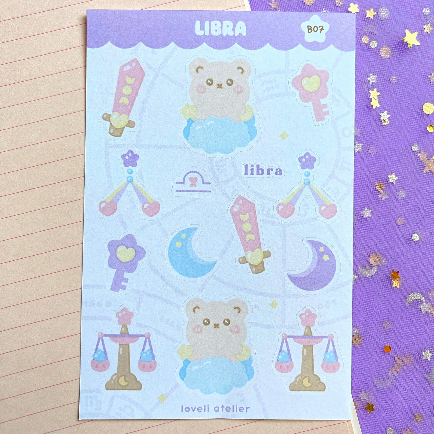 Libra Horoscope Stickers