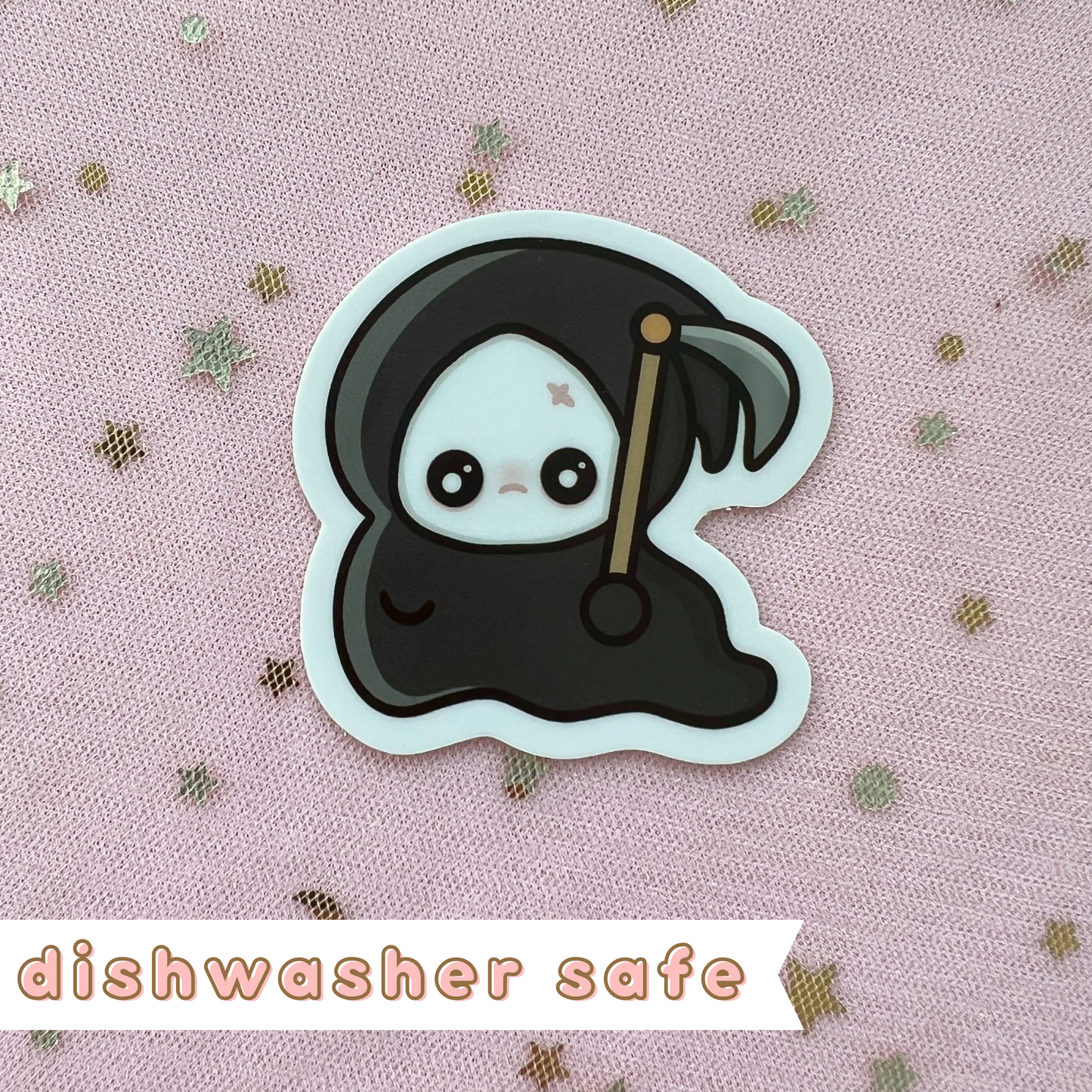 Black Grim Reaper Sticker