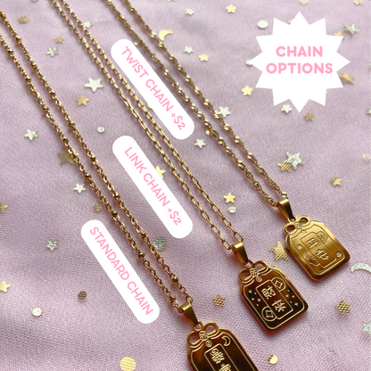 Lucky Ox Omamori Zodiac Necklace