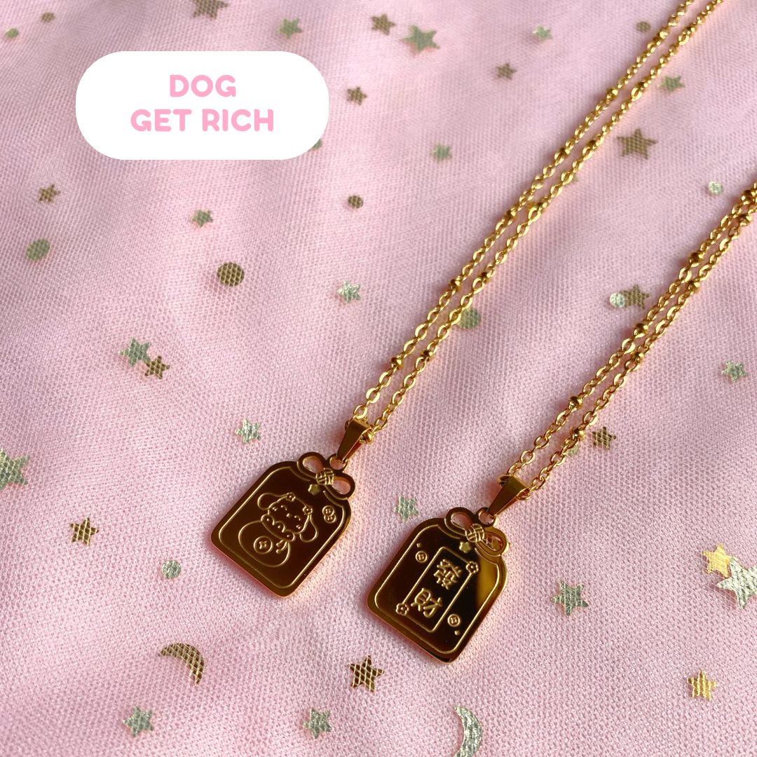 Lucky Dog Omamori Zodiac Necklace