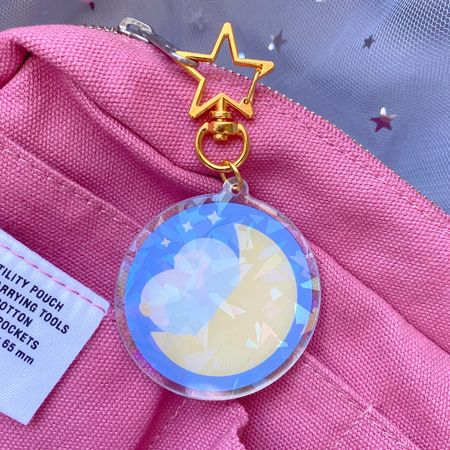 Sleeping Penguin Holographic Keychain