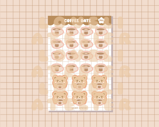 Coffee Date Planner Stickers