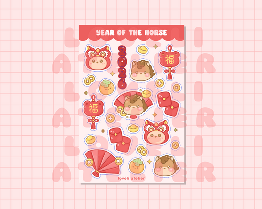Year of the Horse Lunar New Year Stickers