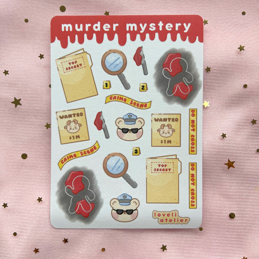 Murder Mystery Washi Stickers