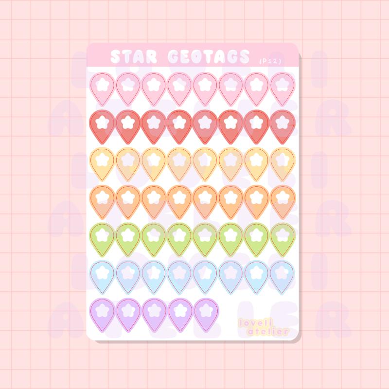 Cute Geotag Stickers