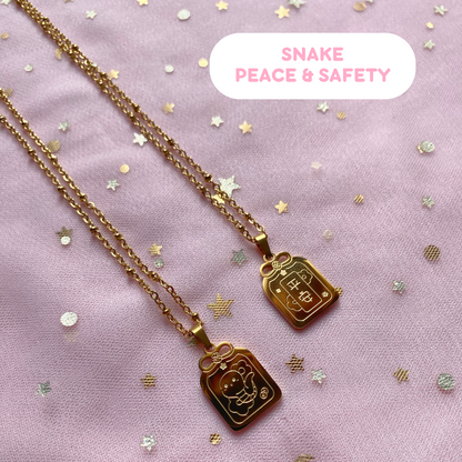 Lucky Snake Omamori Zodiac Necklace