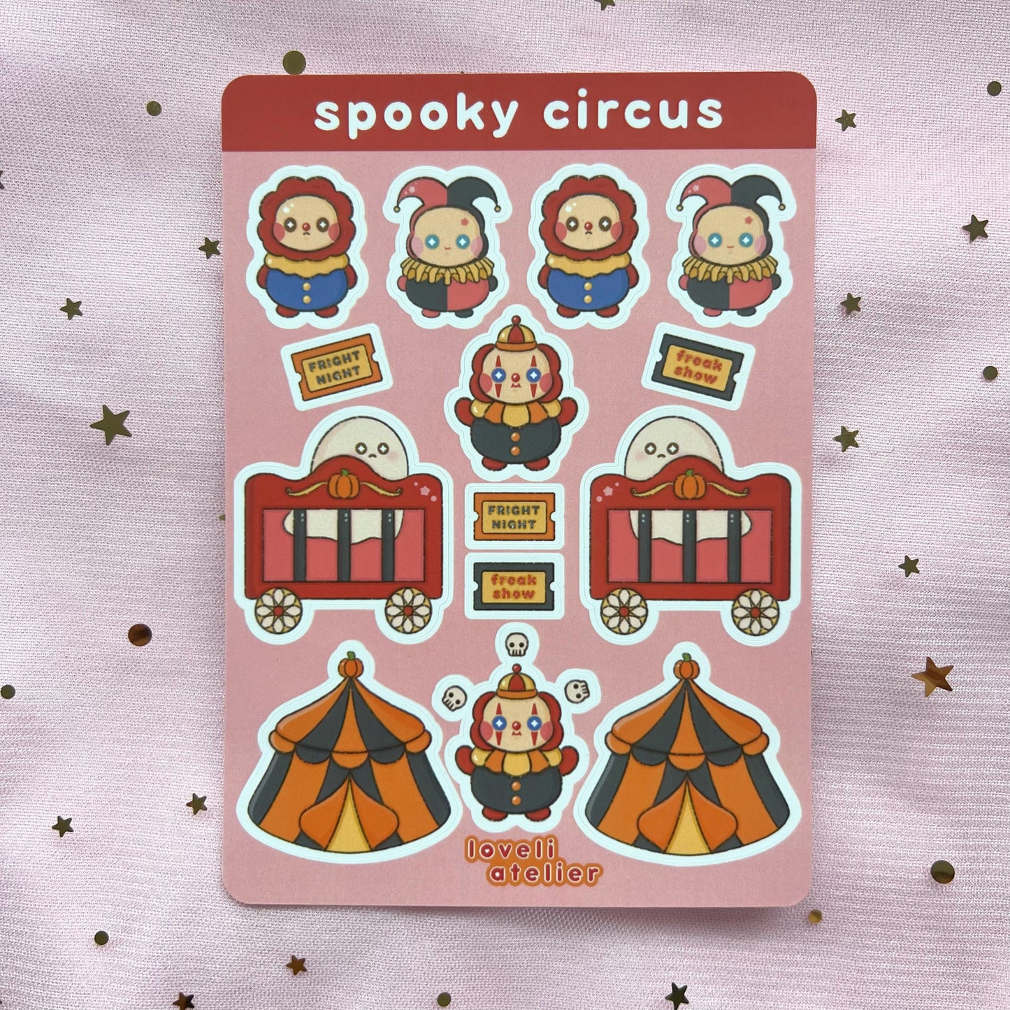 Spooky Circus Stickers