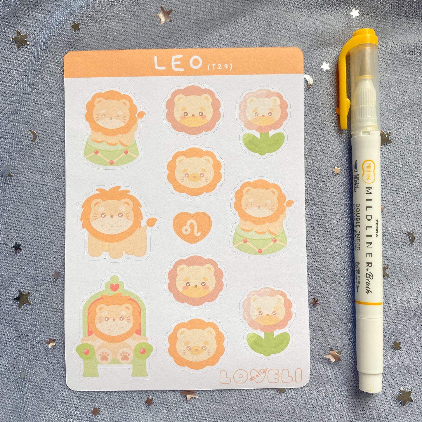 Leo Lion Stickers