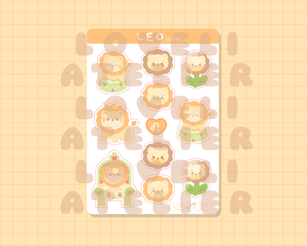 Leo Lion Stickers