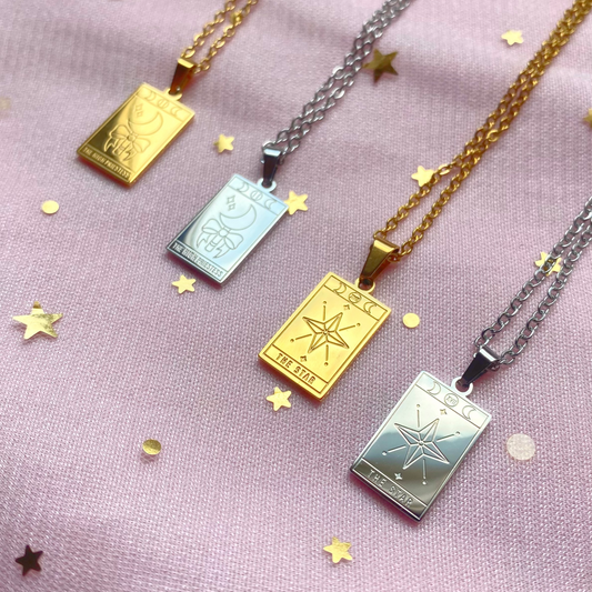 The High Priestess & The Star Tarot Necklace