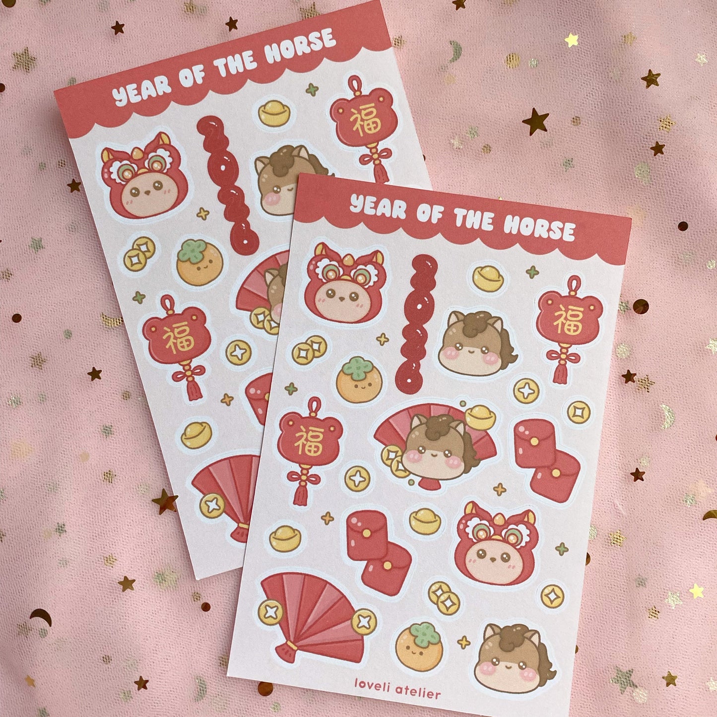 Year of the Horse Lunar New Year Stickers