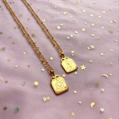 Lucky Pig Omamori Zodiac Necklace