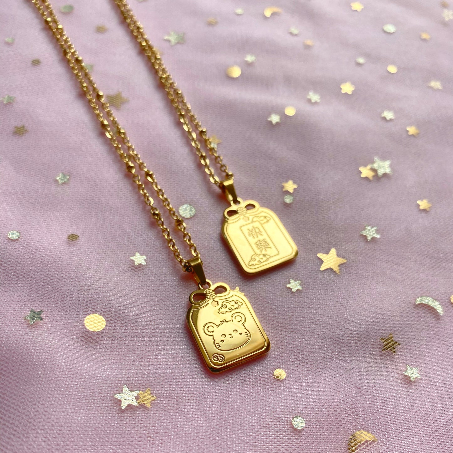 Lucky Rat Omamori Zodiac Necklace