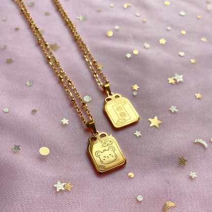 Lucky Rat Omamori Zodiac Necklace