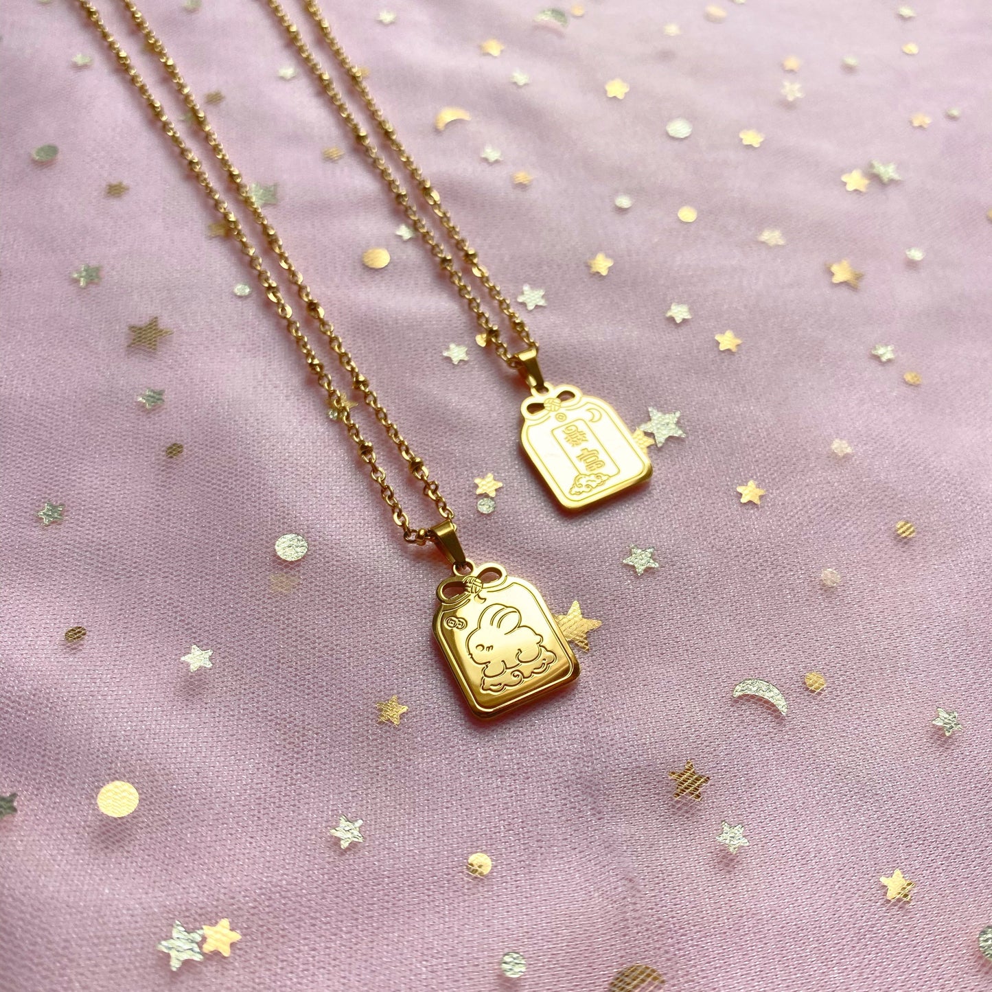 Lucky Bunny Omamori Zodiac Necklace