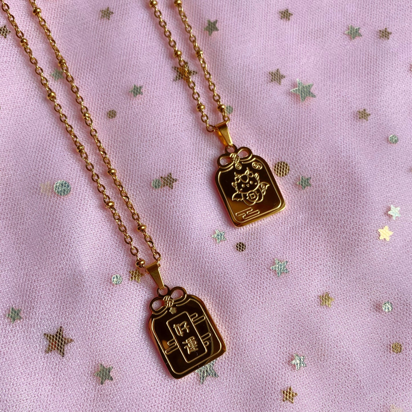 Lucky Dragon Omamori Zodiac Necklace