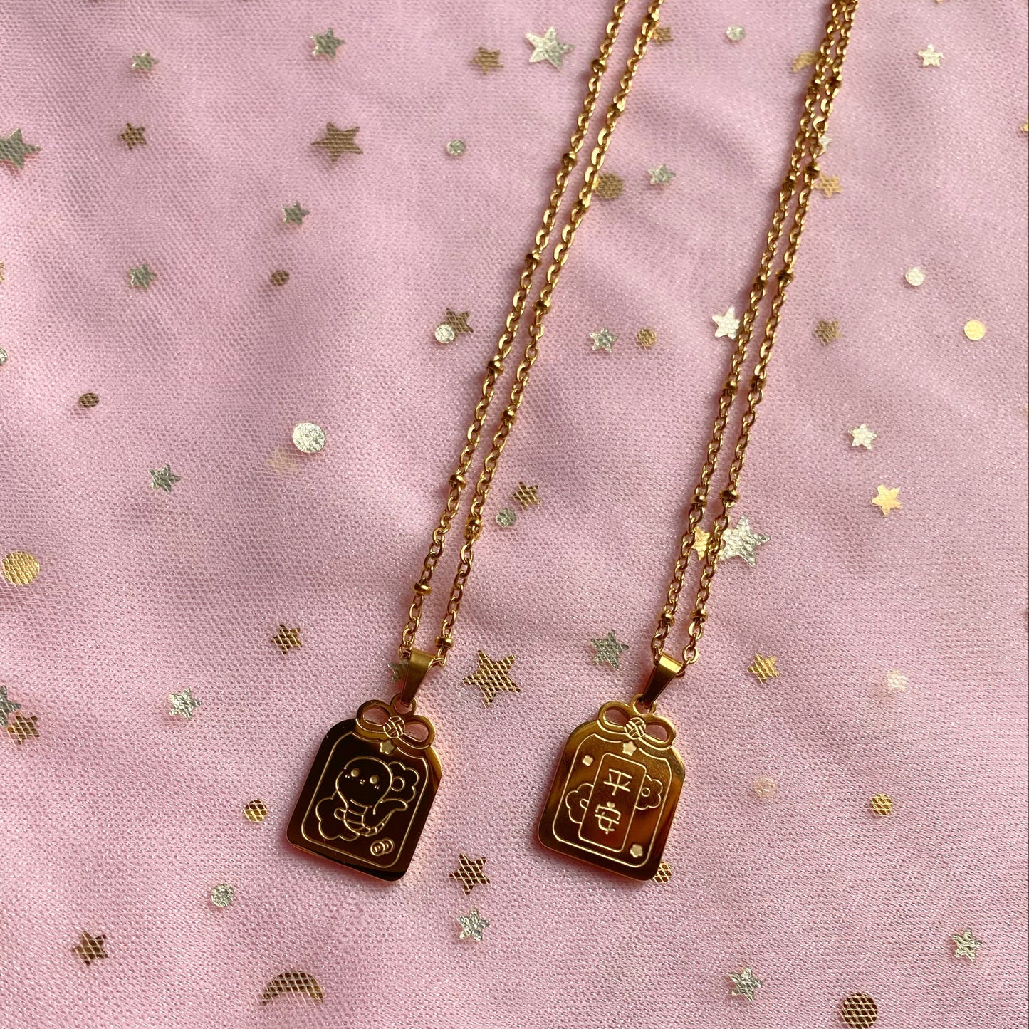 Lucky Snake Omamori Zodiac Necklace