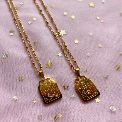 Lucky Snake Omamori Zodiac Necklace