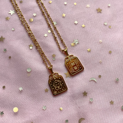 Lucky Monkey Omamori Zodiac Necklace