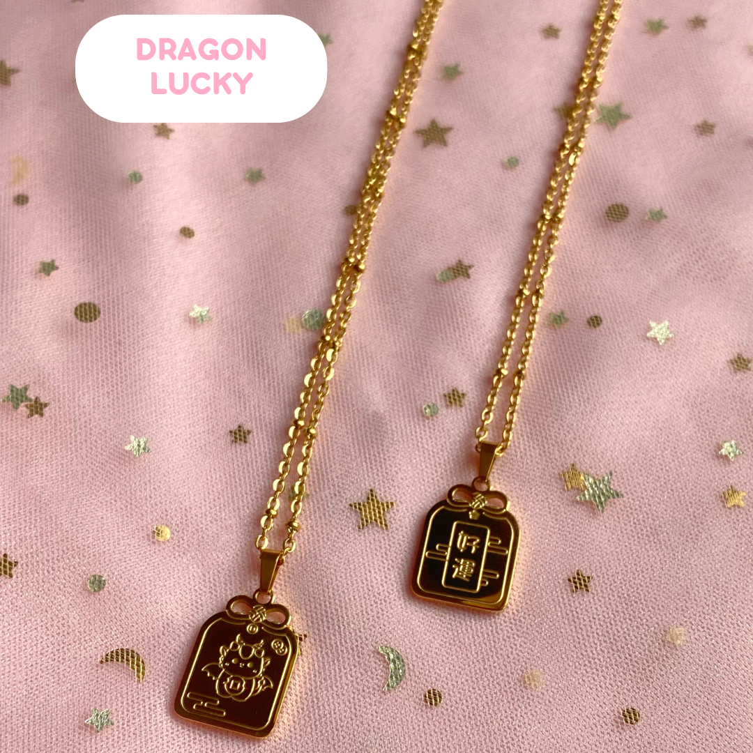 Lucky Dragon Omamori Zodiac Necklace